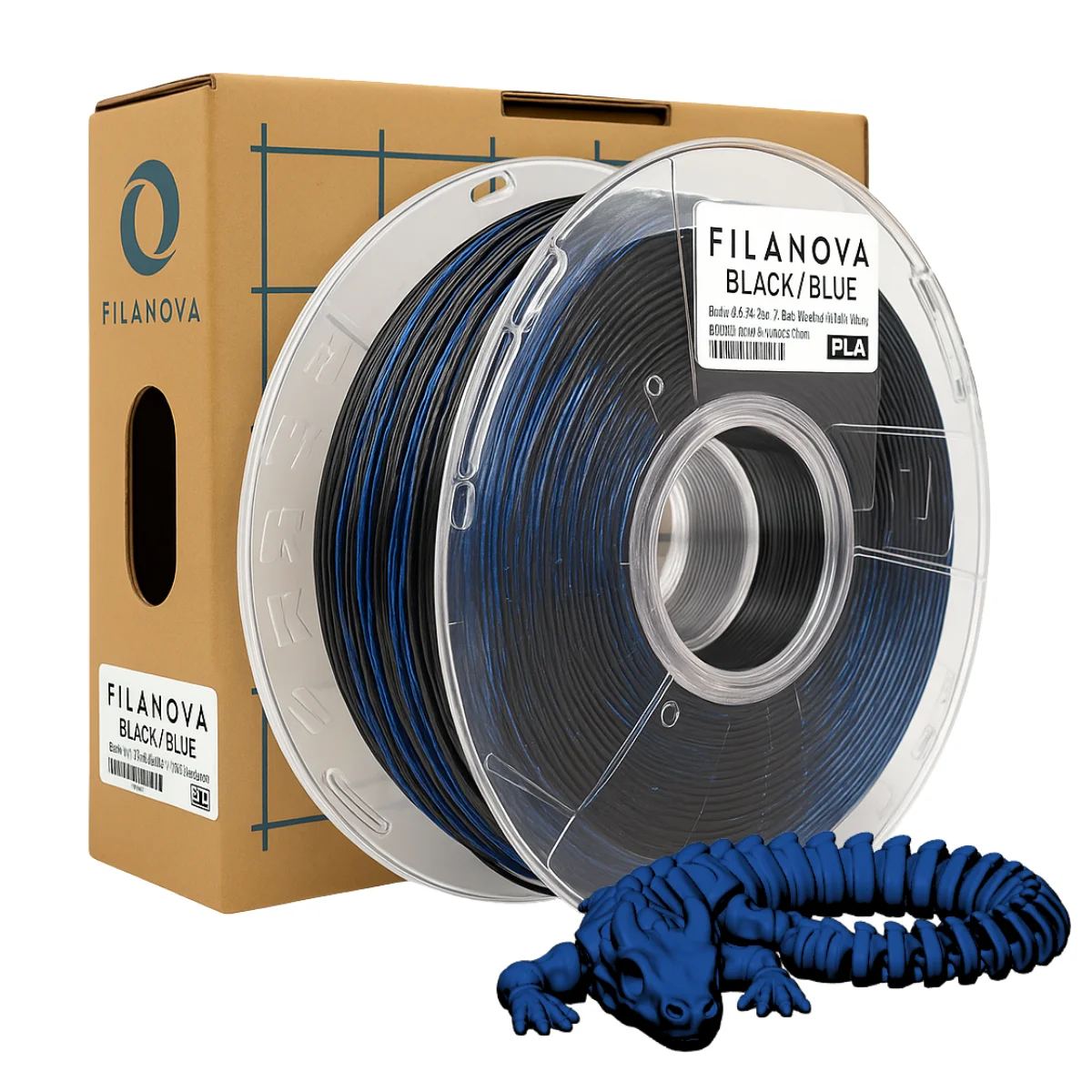 Black White Negro Blanco Filamento PLA Dual Color Filanova x 1Kg