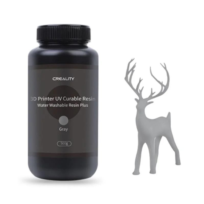 GRIS PLUS Lavable al Agua Resina Creality botella plastica 500g COD 1264