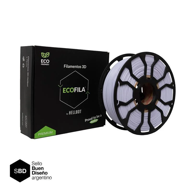 Lavanda Pastel CON CARRETEL Filamento Hellbot ECOFILA 1Kg PLA 1,75mm ECOFILA 3625