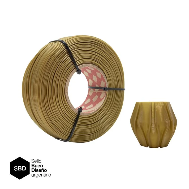 Dorado SIN CARRETEL Filamento Hellbot ECOFILA PLA 1,75mm 1kg ECOFILA 3660