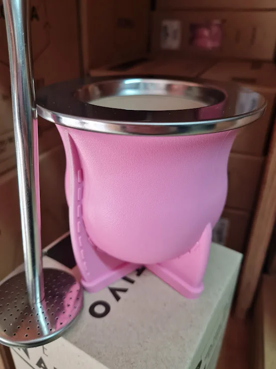 Rosa MATE LASERABLE con bombilla acero inoxidable