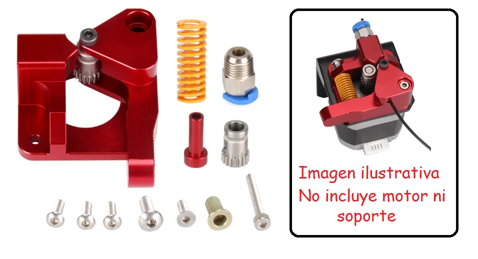 31179-Kit extrusor Doble tracción Directo CR10 compatible Prusa I3, Creality Ender3 Izquierdo