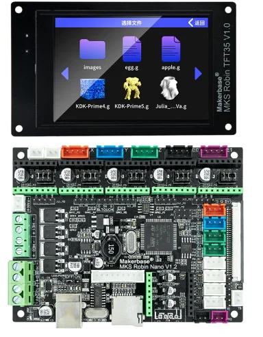 PLACA Motherboard + TFT 3.5" para impresora 3D 32Bits para firmware Marlin-MKS, no incluye drivers COD 31282