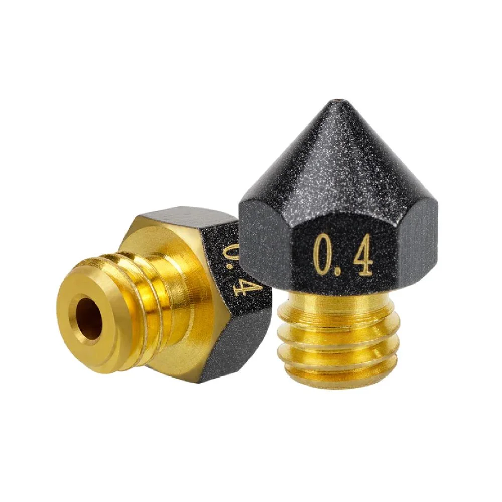 32213-Pico de Bronce teflonado MK8 Hexagonal Ancho 0.4mm Filamento 1.75 - nozzle hotend