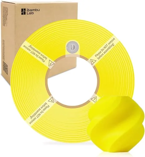 Amarillo Bambu Lab PLA SIN CARRETEL Filamento Básico 1kg 1.75mm