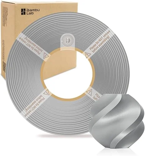 Plata Bambu Lab PLA SIN CARRETEL Filamento Básico 1kg 1.75mm