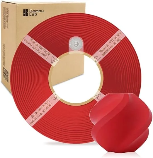 ROJO Bambu Lab PLA SIN CARRETEL Filamento Básico 1kg 1.75mm