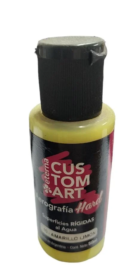 AMARILLO LIMON Pintura Aerografia Eterna Hard Superficies Rigidas 50ml X 15 COD 10