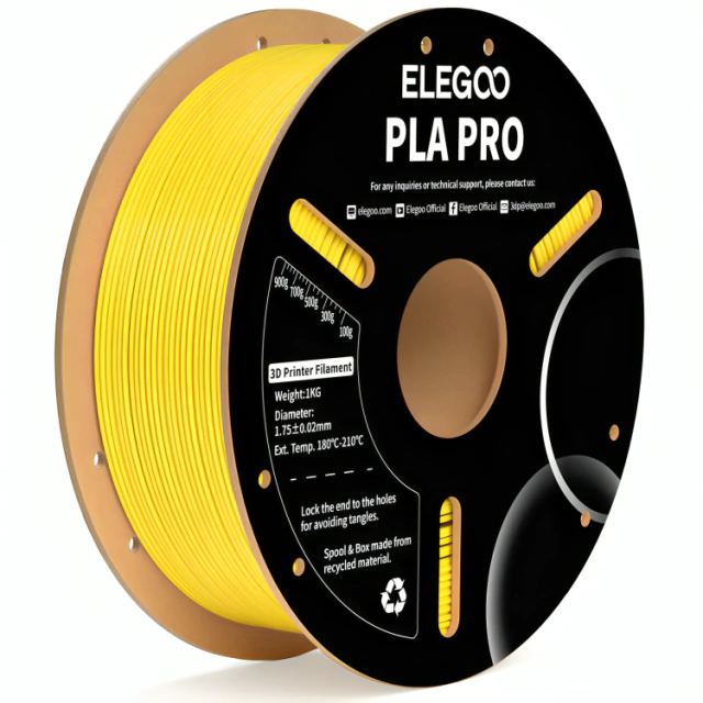 AMARILLO PLA PRO Elegoo Filamento Diámetro 1,75mm 1kg 50.203.0194