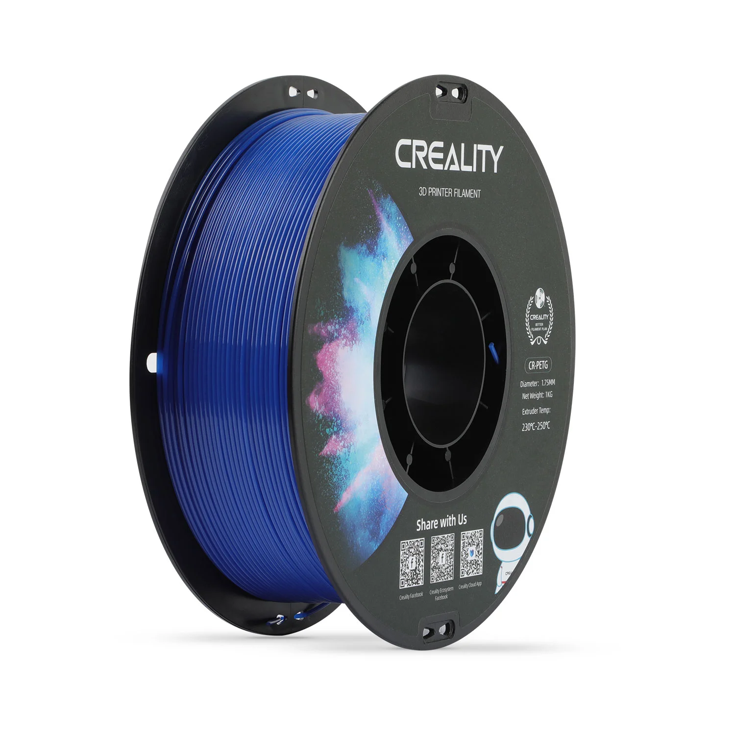 AZUL CR-PETG Blue 1.75 1KG CREALITY Filamento 3D 1.75 1KG 40647 3301030032