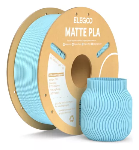AZUL HIELO MATTE PLA Elegoo Filamento  Diámetro 1,75mm 1kg 50.203.0259