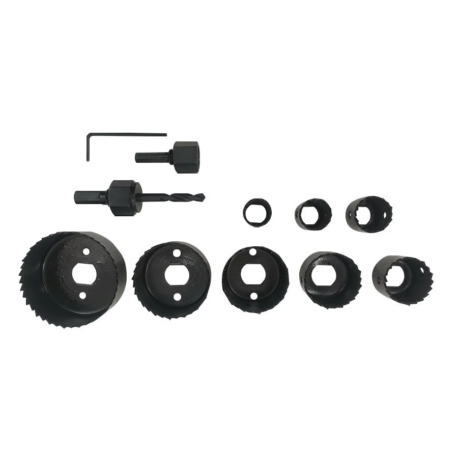 Juego brocas Mechas Sierras Copas X 11 P Madera Yeso con Estuche Barovo