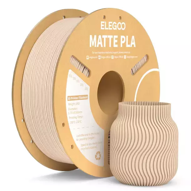 BEIGE MATTE PLA Elegoo Filamento  Diámetro 1,75mm 1kg 50.203.0260