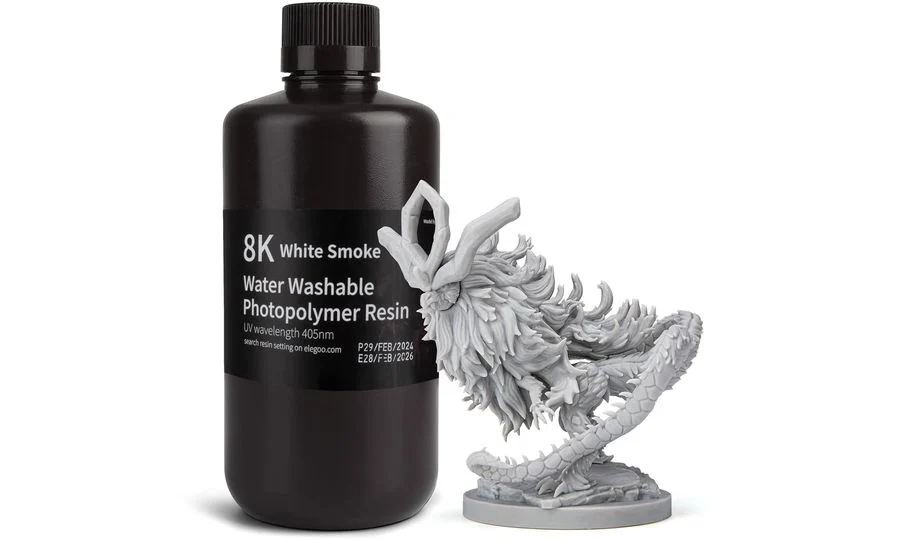 BLANCO AHUMADO LAVABLE AL AGUA 8K RESINA ELEGOO 1Kg 50.103.0140