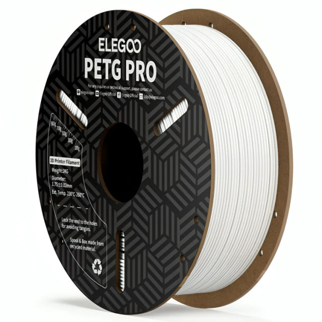 BLANCO PETG PRO Elegoo Filamento Diámetro 1,75mm 1kg 50.203.0199