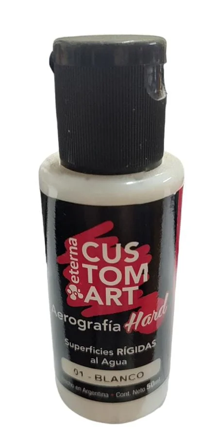 BLANCO Pintura Aerografia Eterna Hard Superficies Rigidas 50ml X 15 COD 01