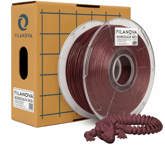 ROJO BORDO (BORDEAUX RED) PLA Filanova x 1Kg Filamento 1.75