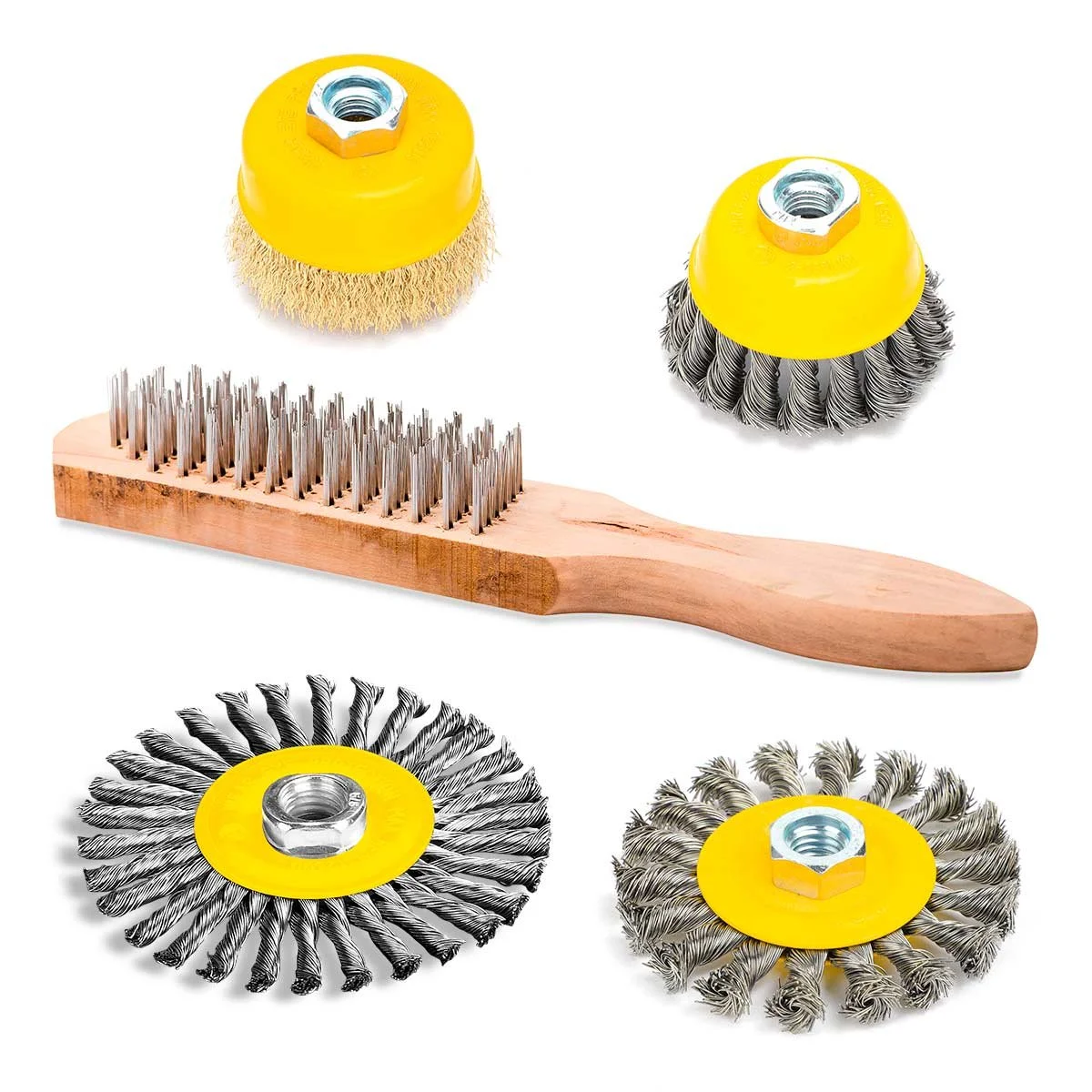 Kit 5 cepillos de alambre