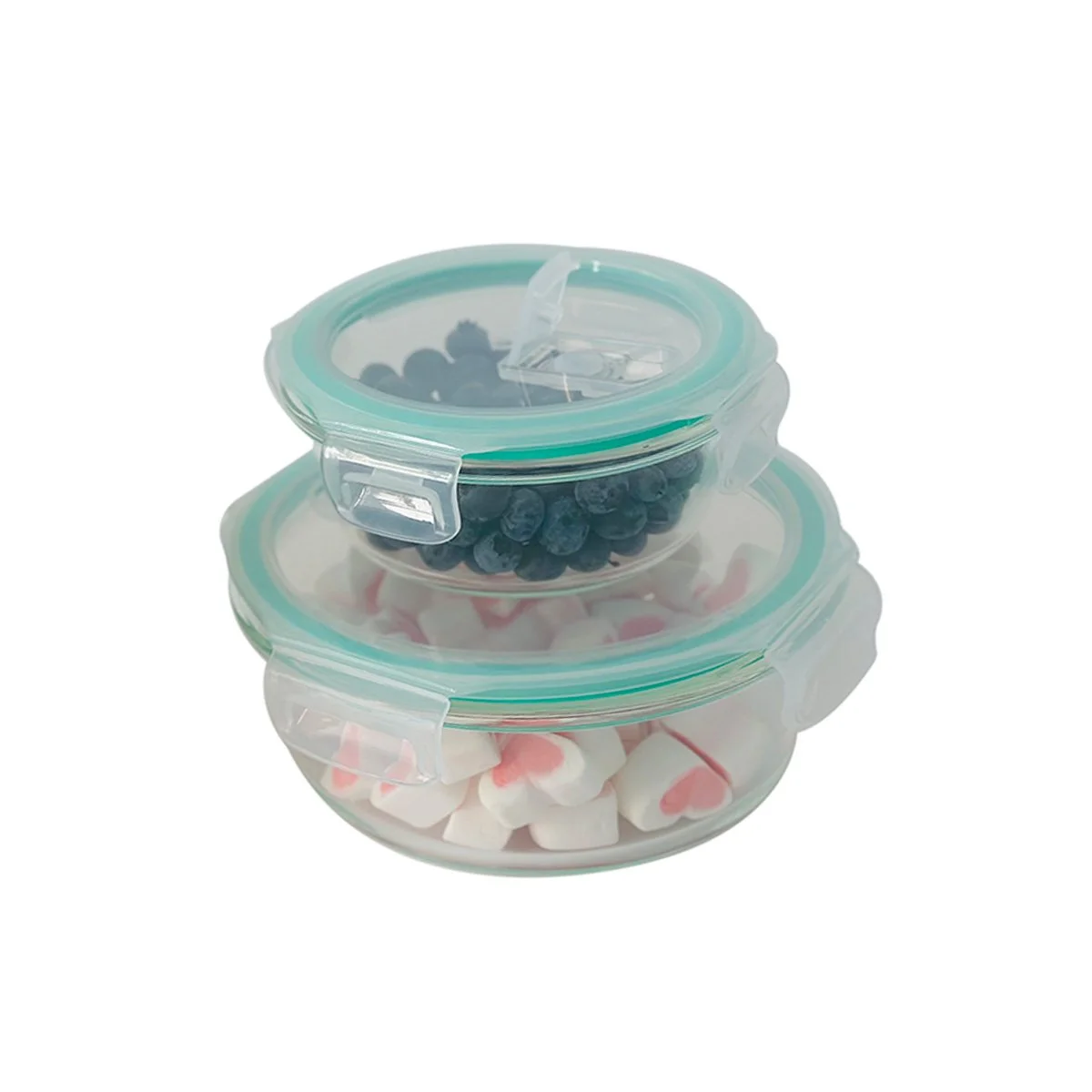 Set de 2 contenedores con tapa - 0,40 L y 0,95 L VONNE CBOS-R495