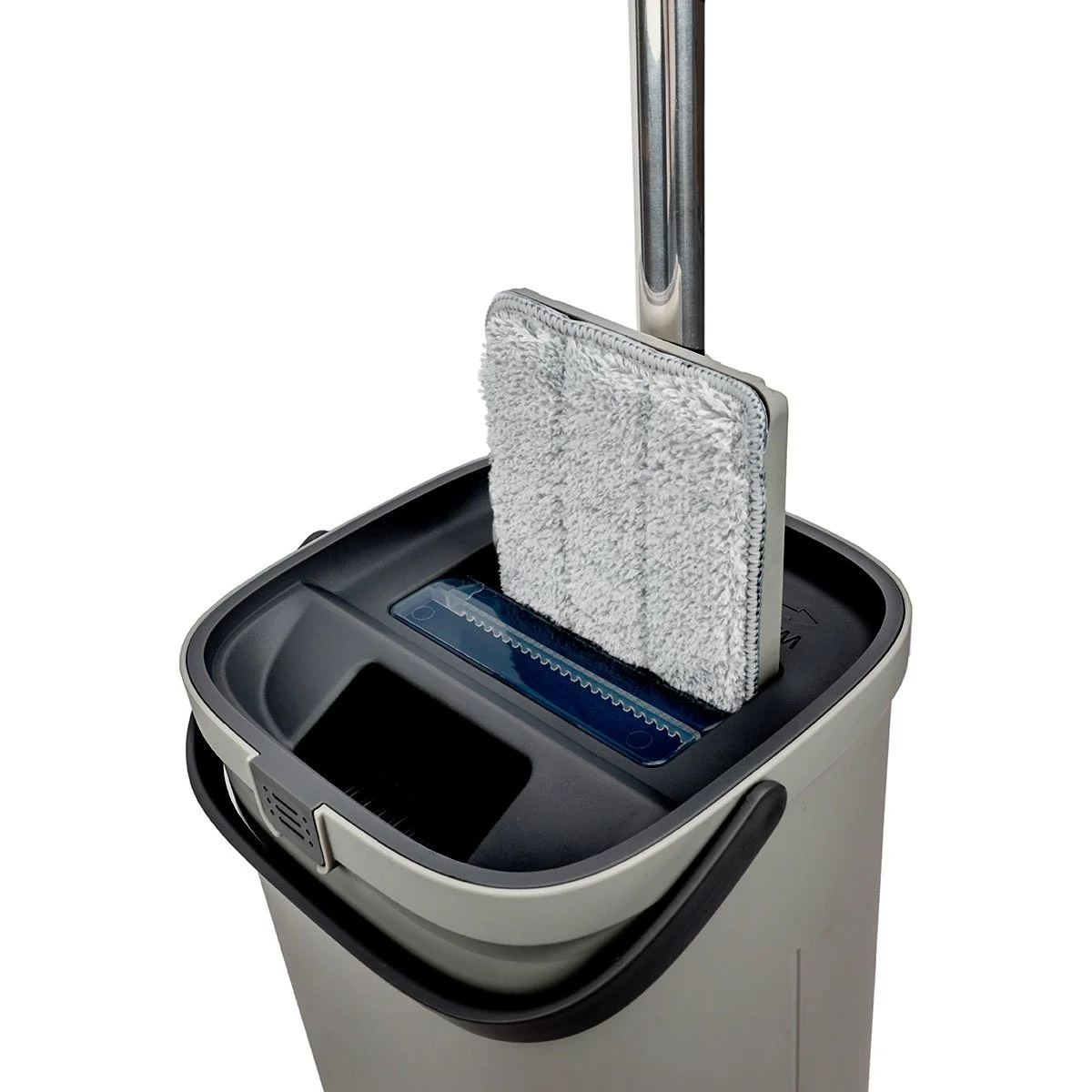 Mopa plana con balde triple depósito