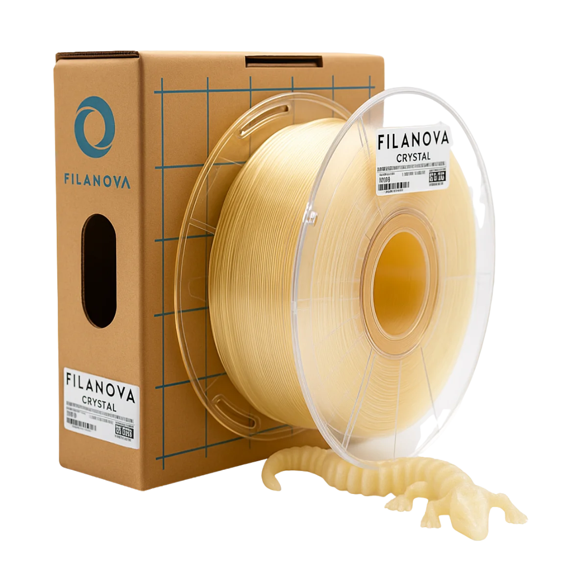 CRISTAL Crystal NATURAL TRANSPARENTE Red PLA Filanova x 1Kg Filamento 1.75