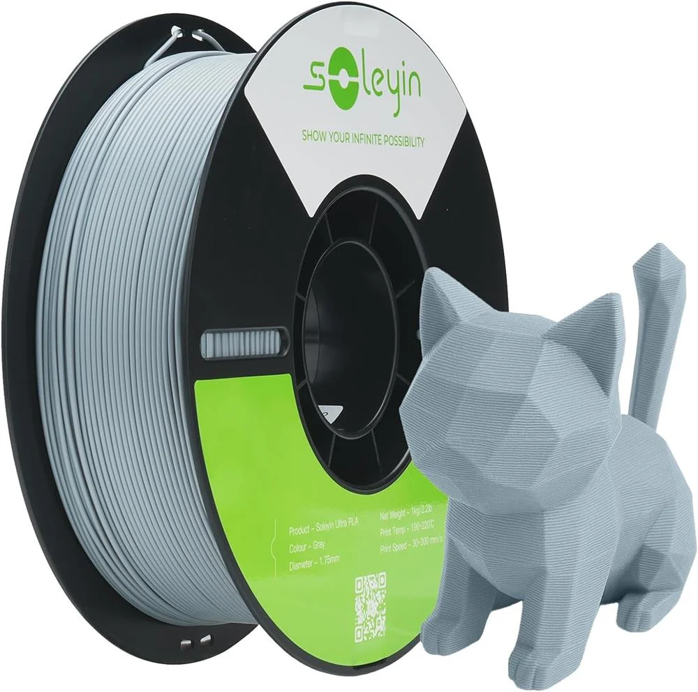 GRIS PLA CREALITY SOLEYIN ULTRA Filamento 3D 1.75 1KG