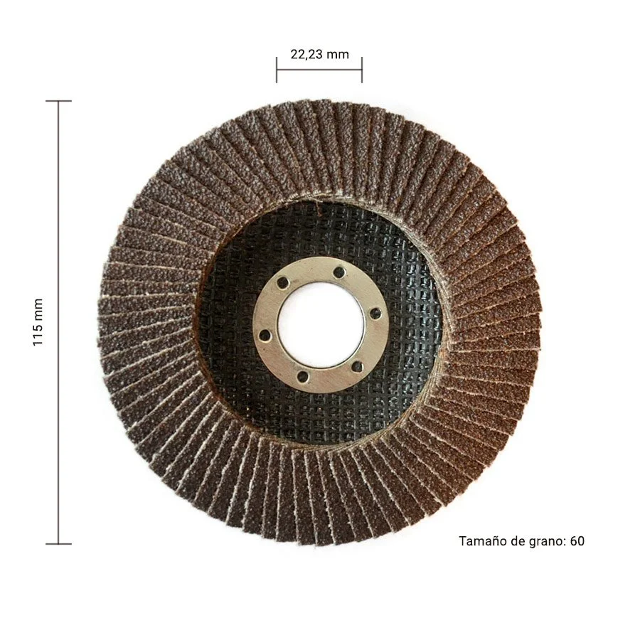 Disco flap de óxido de aluminio 4,5" / 60 BAROVO DFOA-60