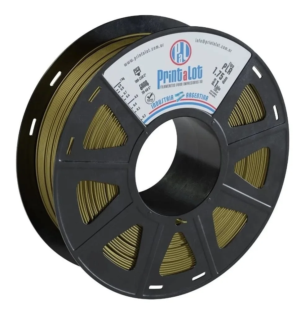 DORADO METALIZADO PLA PrintaLot x1KG Filamento 3D DIAMETRO 1,75mm