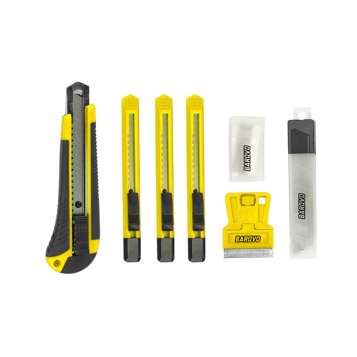 Set 4 cutters y raspa vidrios