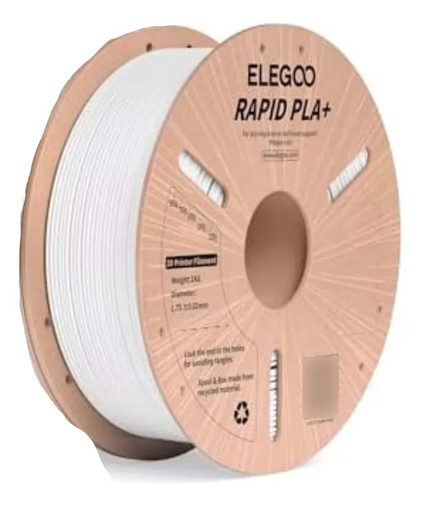 BLANCO FILAMENTO PLA+ ELEGOO RAPIDO  -1.75mm-1KG  50.203.0115