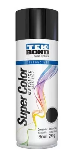 NEGRO MATE Pintura Aerosol Tekbond Cubritivo Rapido Secado 200ml - MLA-1134987966