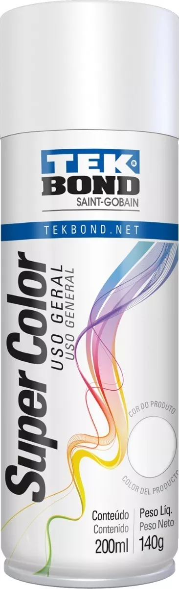 Pintura BLANCO MATE Aerosol Tekbond Cubritivo Rapido Secado 200ml - MLA-1134987966