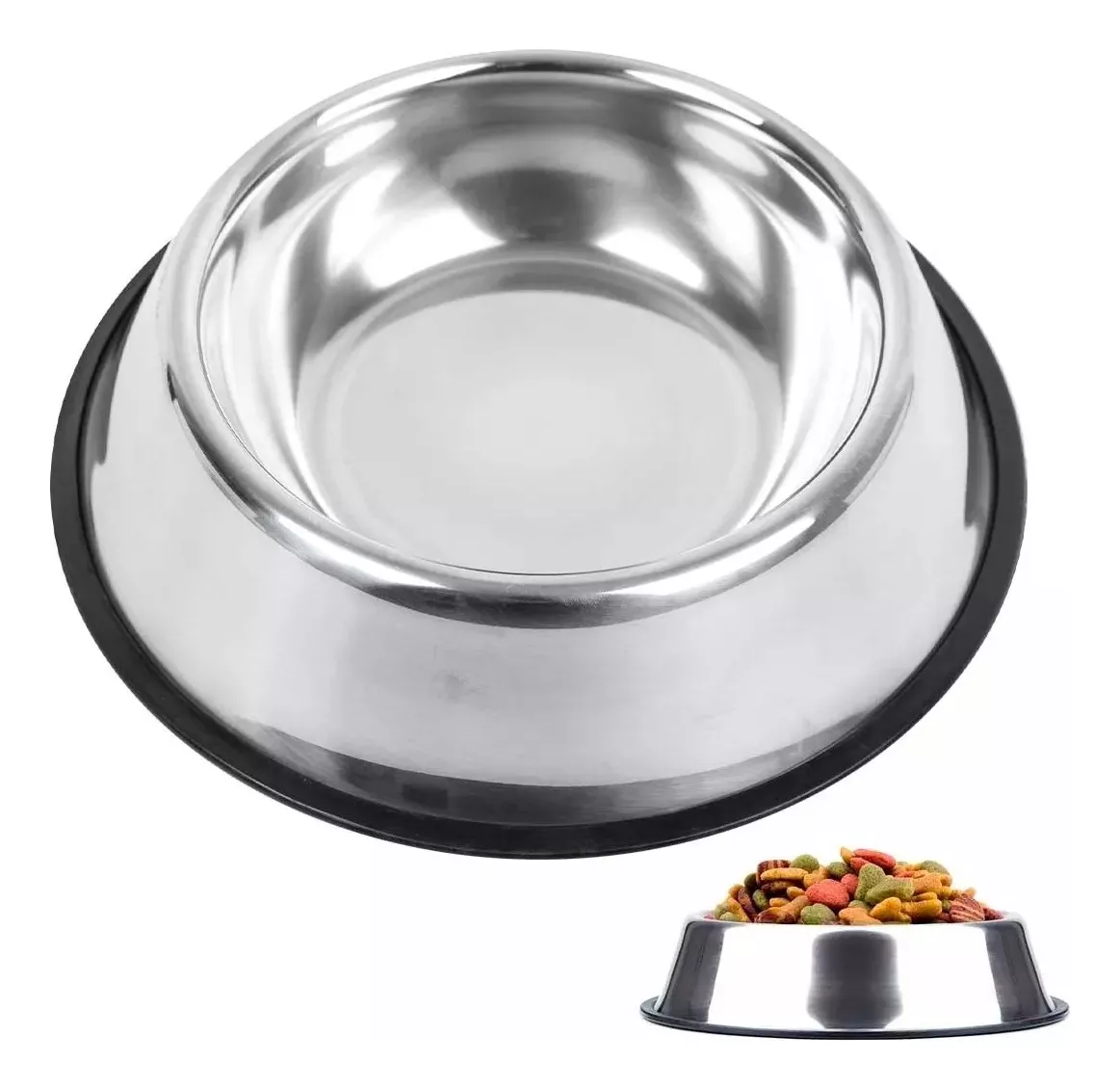 Comedero bebedero mascotas acero inoxidable 33 cm