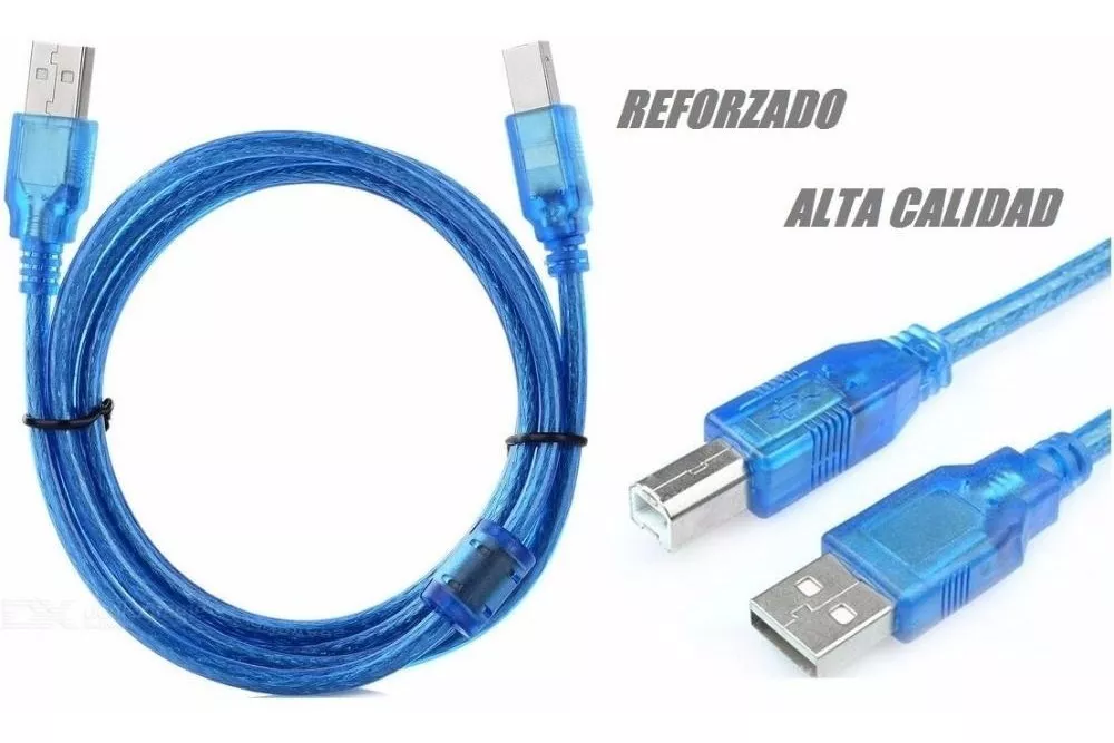 Cable Usb De 1 Metro Para Impresora Mallado Con Filtro - MLA22209815