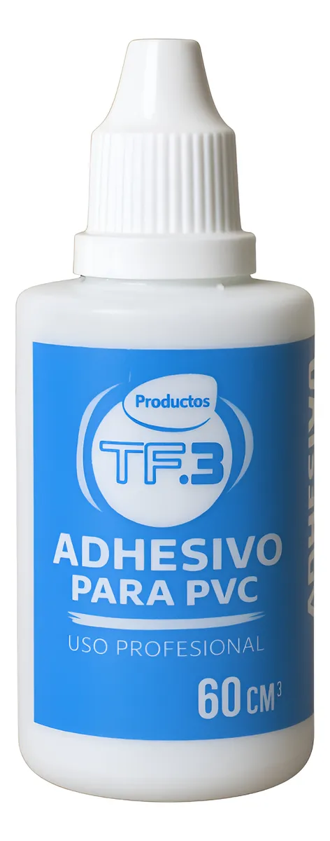 Adhesivo Tf3 Pvc Transparente 60 Cc Para Caños Y Accesorios
