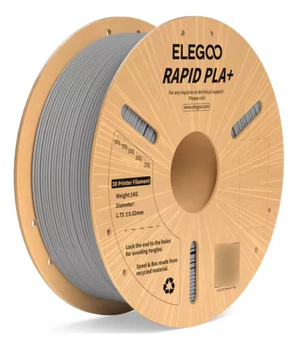 GRIS Rapid Pla Plus Elegoo Filamento Diámetro 1,75mm 1kg  50.203.0116