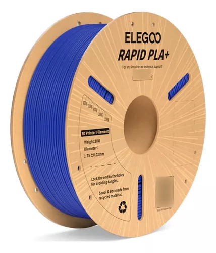 AZUL Rapid Pla Plus Elegoo Filamento Diámetro 1,75mm 1kg 50.203.0117