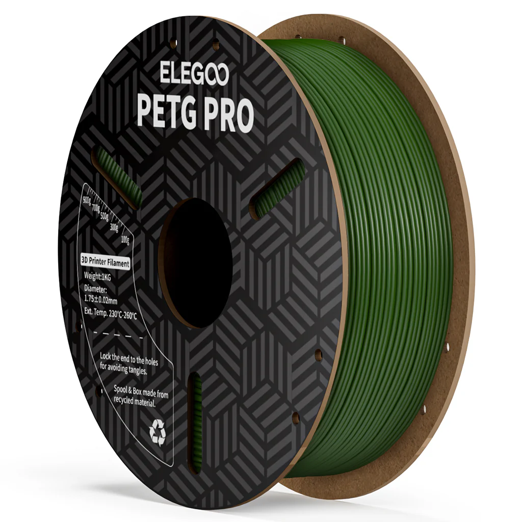 VERDE OLIVA FILAMENTO PETG PRO ELEGOO  -1.75mm-1KG 50.203.0449
