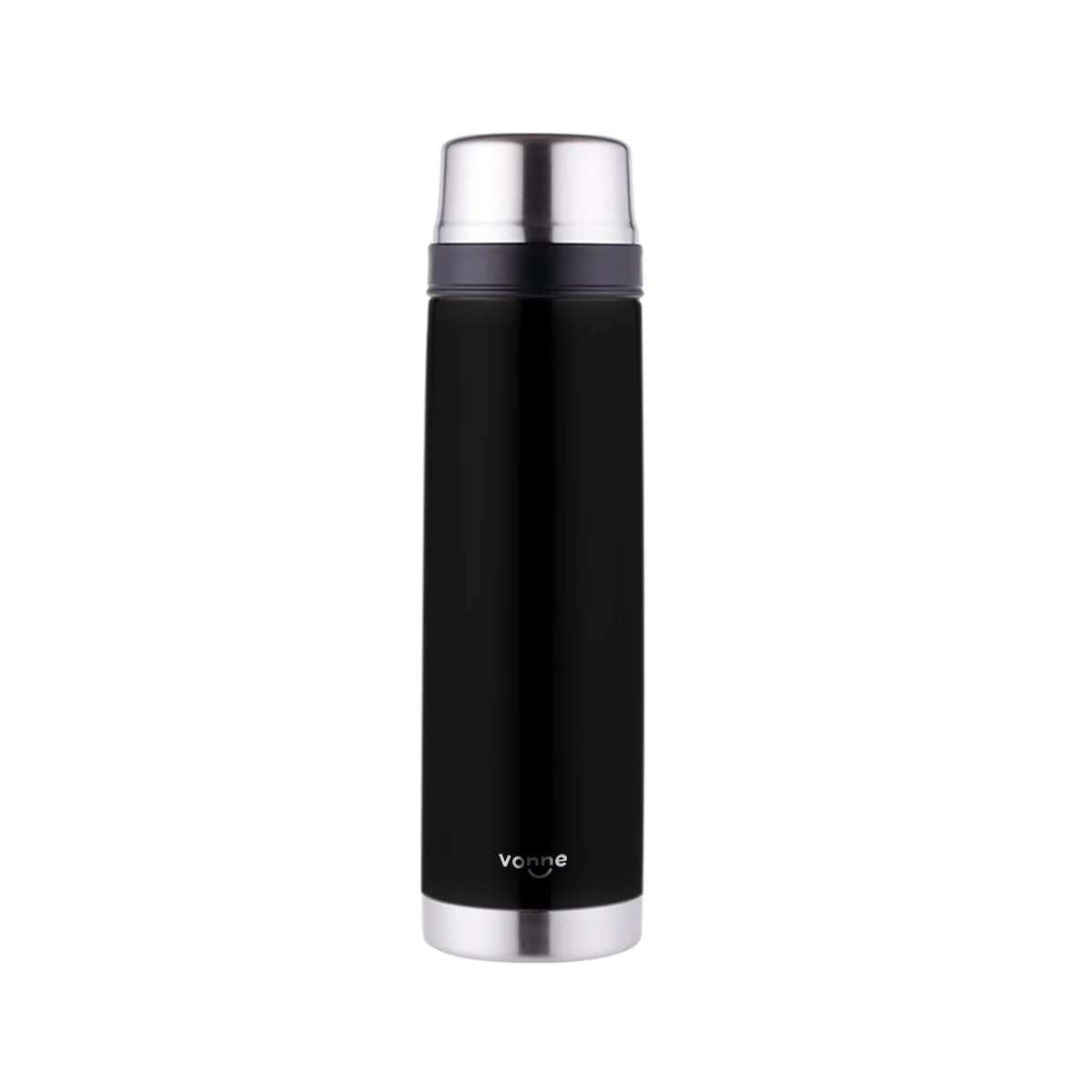 Termo Vonne negro 1000 ml acero inoxidable