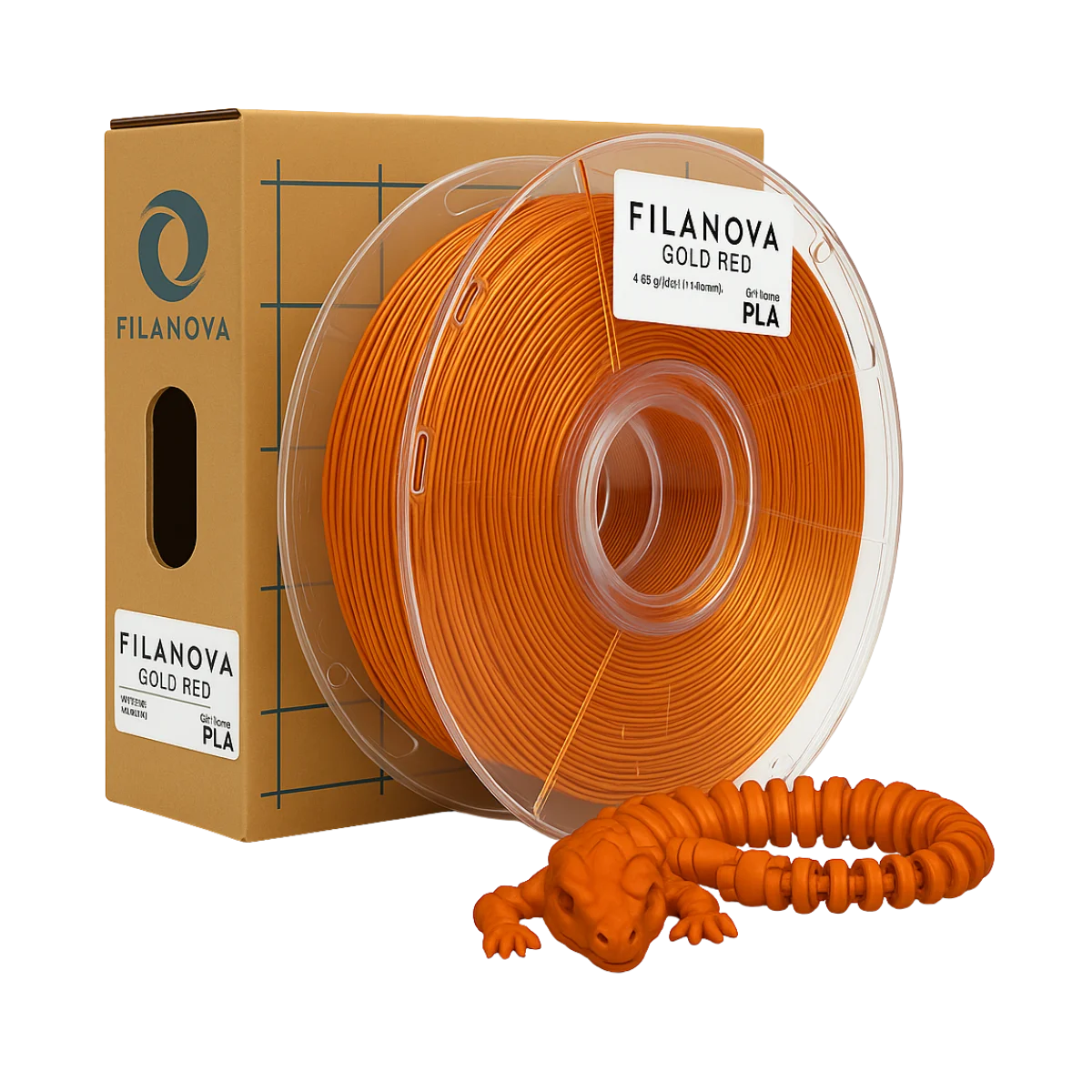 Gold Red Oro Rojo Filamento PLA Dual Color  Filanova x 1Kg