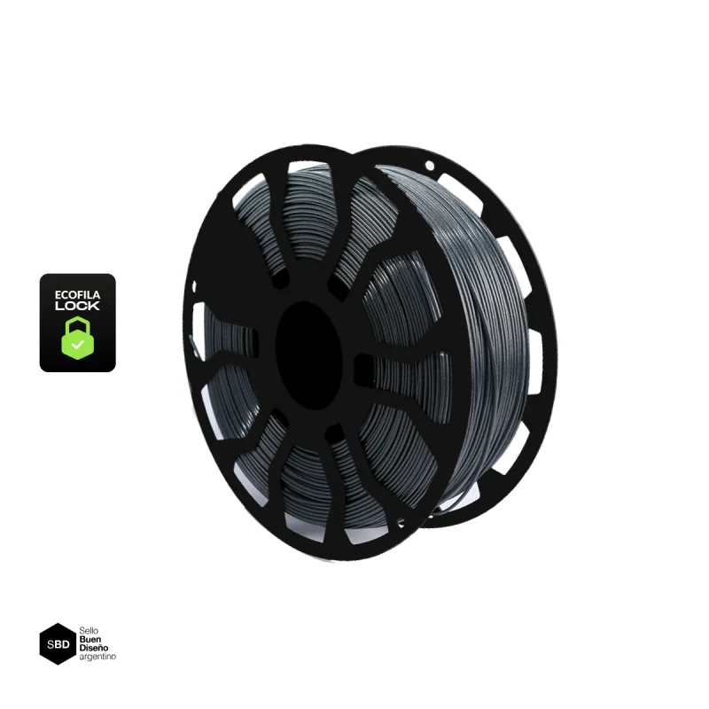 GRIS GRAFITO SIN CARRETEL PLA HELLBOT Filamento 3D 1,75mm x 1KG ECOFILA 3662