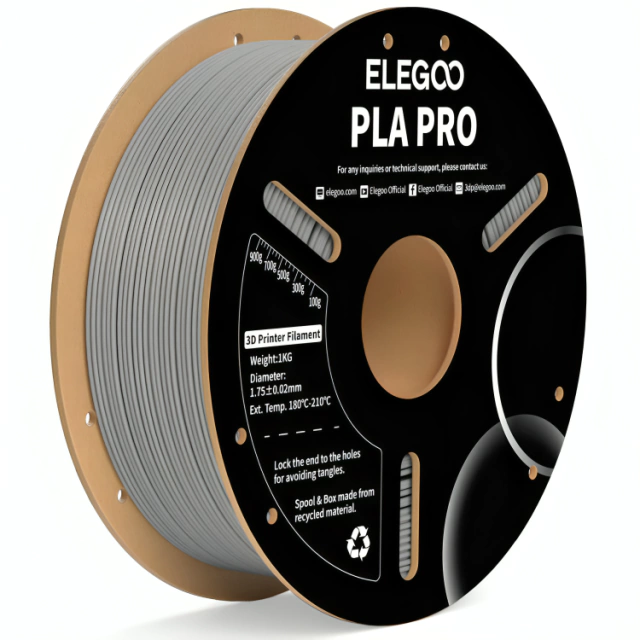 GRIS PLA PRO Elegoo Filamento Diámetro 1,75mm 1kg 50.203.0195