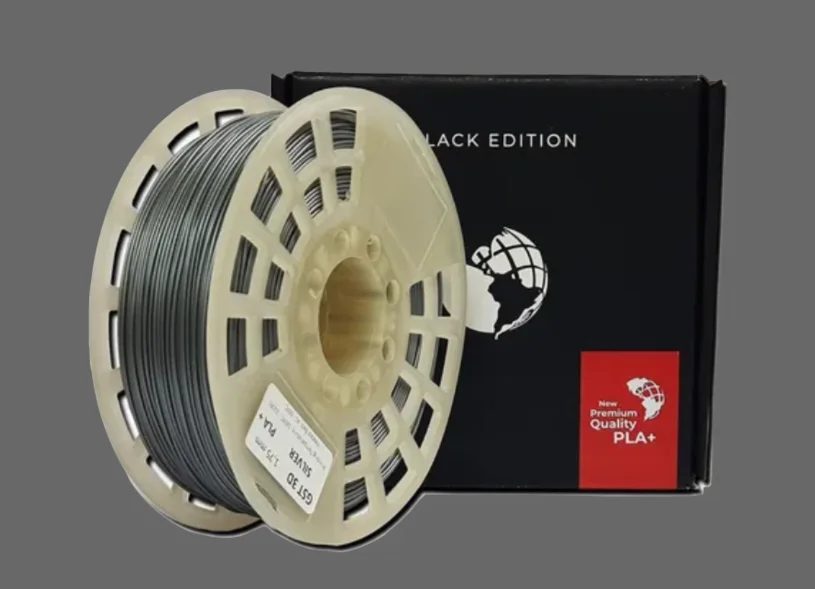 PLATEADO GRIS (SILVER) GST CON CAJA PLA Filamento 3D 1.75 1KG