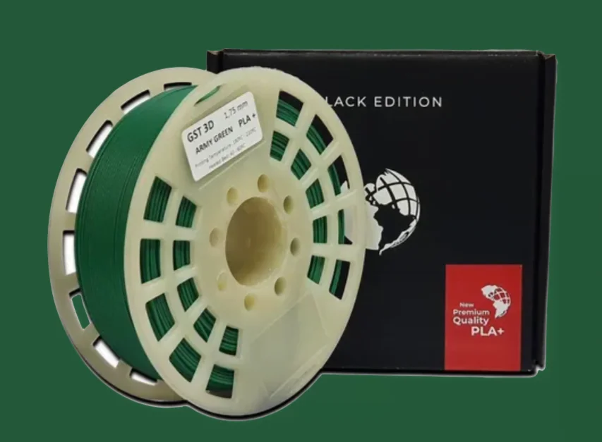 VERDE MILITAR ARMY GREEN GST CON CAJA PLA Filamento 3D 1.75 1KG
