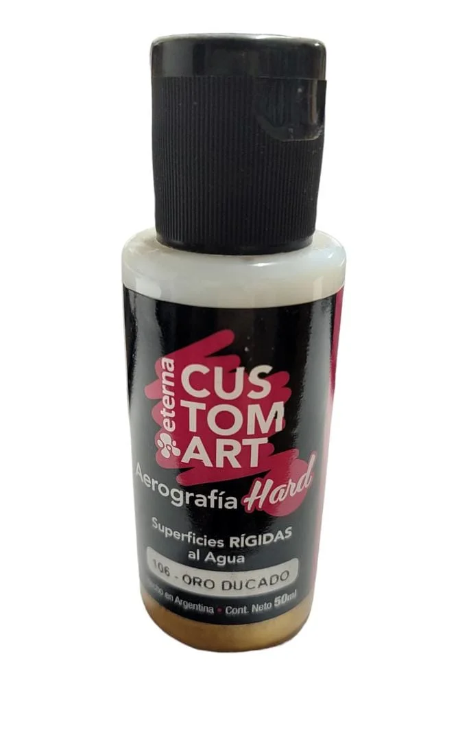 ORO DUCADO Pintura Aerografia Eterna Hard Superficies Rigidas 50ml X 15 COD 106