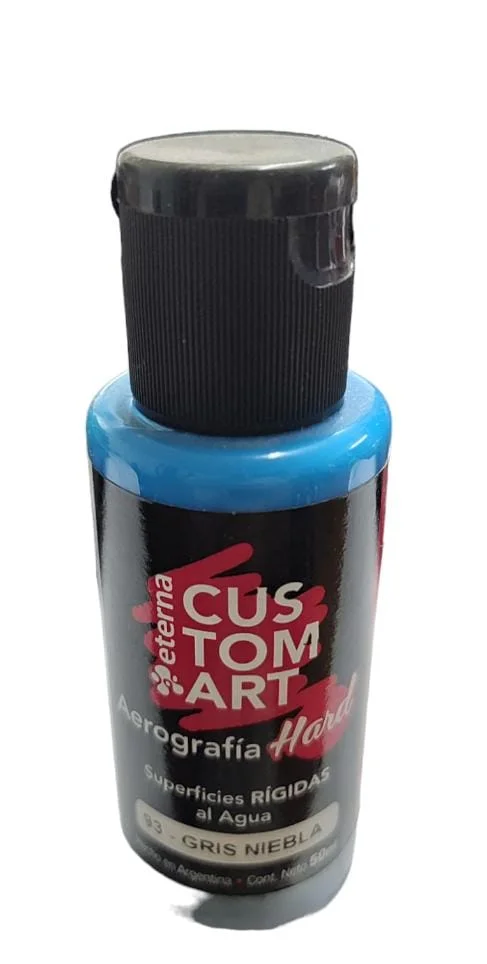GRIS NIEBLA Pintura Aerografia Eterna Hard Superficies Rigidas 50ml X 15 COD 93
