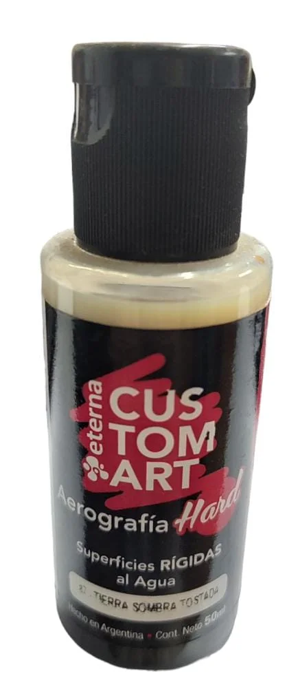 TIERRA SOMBRA TOSTADA Pintura Aerografia Eterna Hard Superficies Rigidas 50ml X 15 COD 87