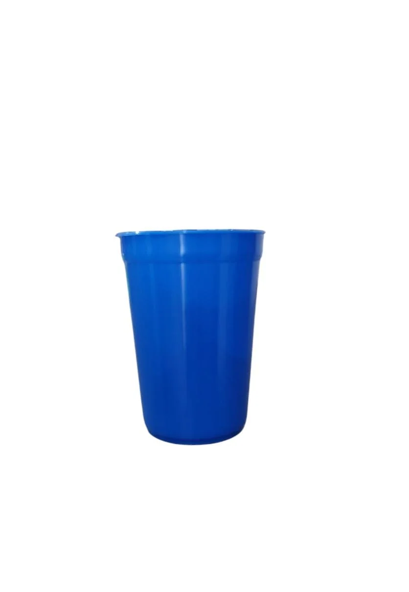 Azul Vaso Milkshake de plastico polimero con sorbete 300 ml - AT