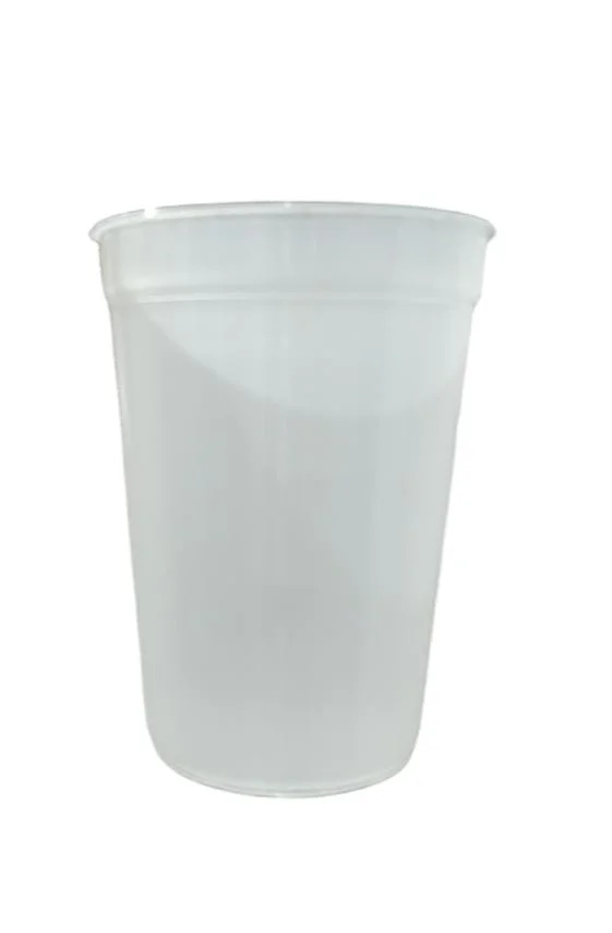 Transparente Vaso Milkshake de plastico polimero con sorbete 300 ml - AT