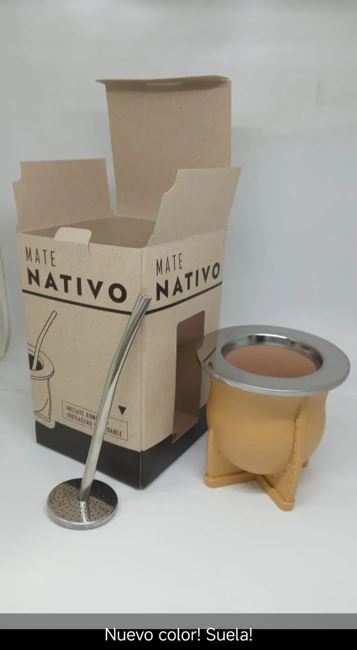 Suela MATE LASERABLE con bombilla acero inoxidable